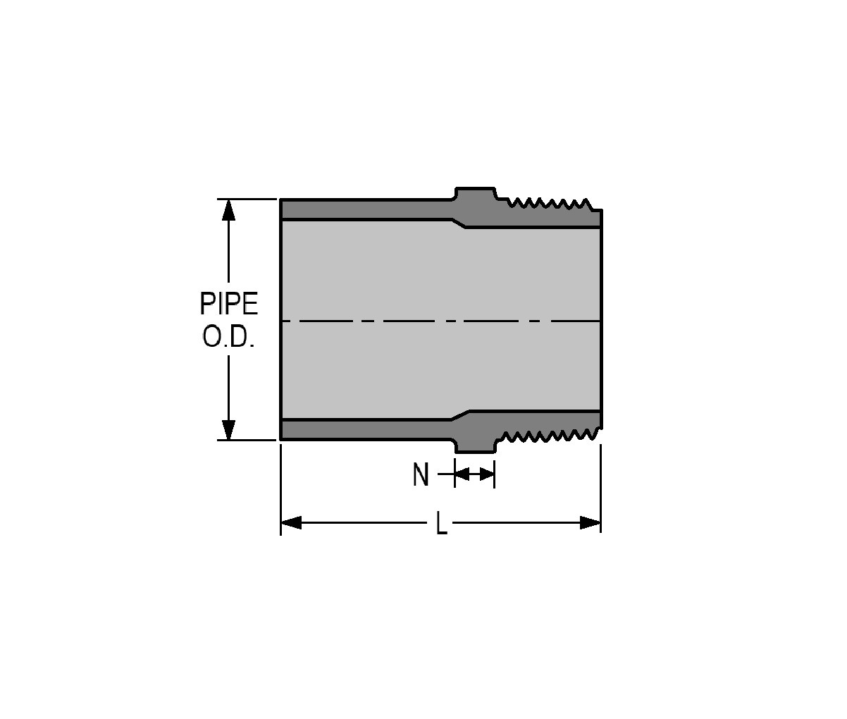 Spears 861-012 PVC Male Adapter 1-1/4", SCH 80 - Specs
