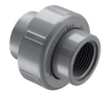 Spears 8059-007C CVPC Union, 3/4" Sch 80, CPVC, SOC x THD, Viton Seal Spears 8059-007C CVPC Union, 3/4" Sch 80, CPVC, SOC x THD, Viton Seal