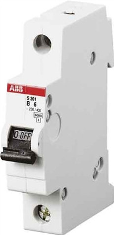 ABB ST201M-B6 Mini Circuit Breaker, 480Y/277Vac ABB ST201M-B6 Mini Circuit Breaker, 480Y/277Vac