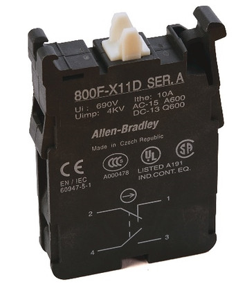 Allen Bradley 800F-X11D Contact Block, 22mm Allen Bradley 800F-X11D Contact Block, 22mm