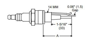 Eclipse 10014597 Spark Ignitor, Self-Grounding, 110mm Eclipse 10014597 Spark Ignitor, Self-Grounding, 110mm