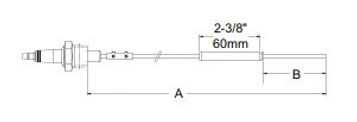 Eclipse 100050-14 Flame Sensor, 1/2" NPT, 24-1/2" Length Eclipse 100050-14 Flame Sensor, 1/2" NPT, 24-1/2" Length