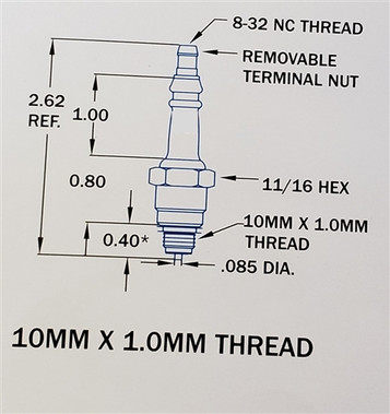 Horizon R6082 Spark Ignitor or Flame Rod, 10mm NPT Horizon R6082 Spark Ignitor or Flame Rod, 10mm NPT