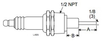 Eclipse 16946-4 Spark Ignitor or Flame Rod, 1/2" NPT, Length 2-1/2" Eclipse 16946-4 Spark Ignitor or Flame Rod, 1/2" NPT, Length 2-1/2"