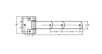 Polar 319 Laminated Hinges, 19"