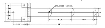 Polar 719 Square Corner Laminated Hinge, 19"