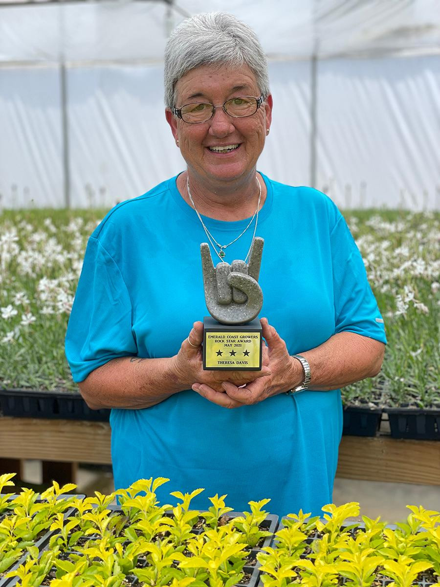 Meet our May Rock Star... Theresa "Teddy" Davis - Emerald Coast Growers