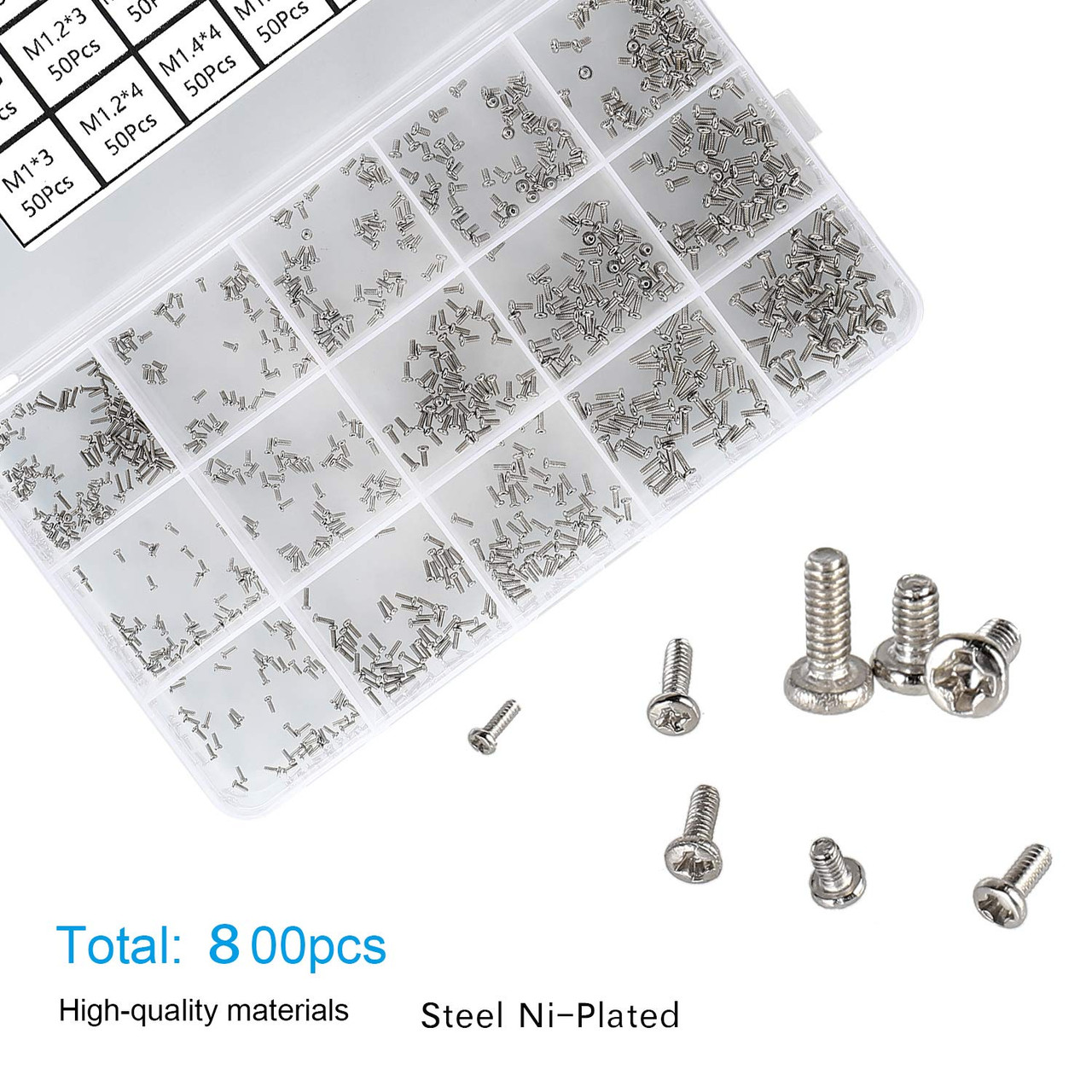Kit De Vis Miniatures Hotetey – 18 Sortes, Tailles M12, M14, M20, Micro-ensemble