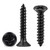 TPOHH 100 PCS #6 X 1/4 inch Stainless Steel 18-8 (A2) Wood Screws, Black Flat Head Phillips Full Threaded Self-tapping Screw