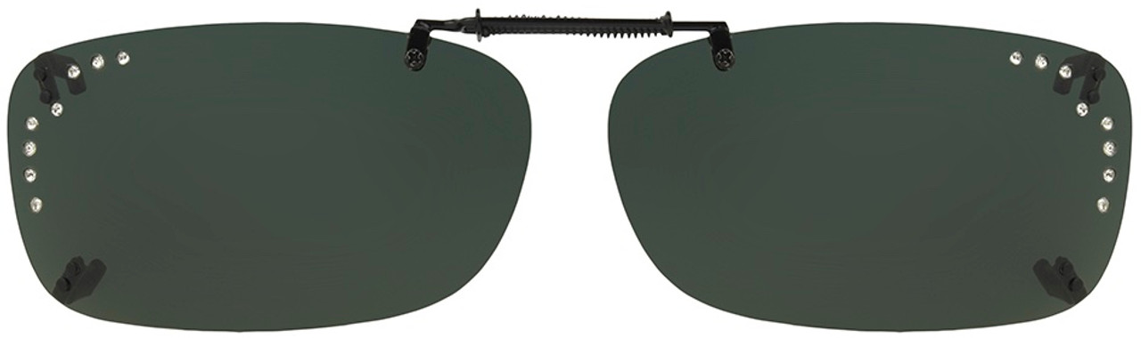 Solar Shield Polarized Gray Lens Clip On Sunglasses 52 Rec A