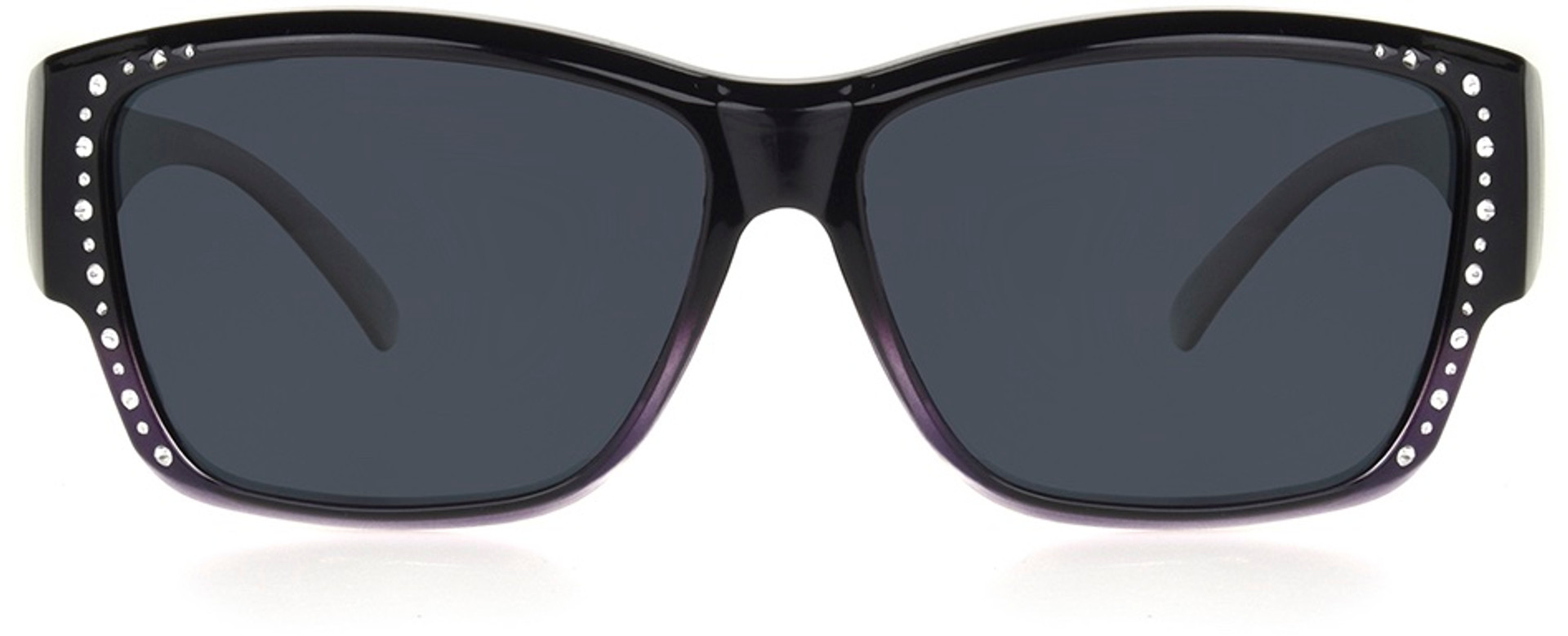 Men's Rectangle Sunglasses with Mirrored Polarized Lenses - All In Motion™  Black