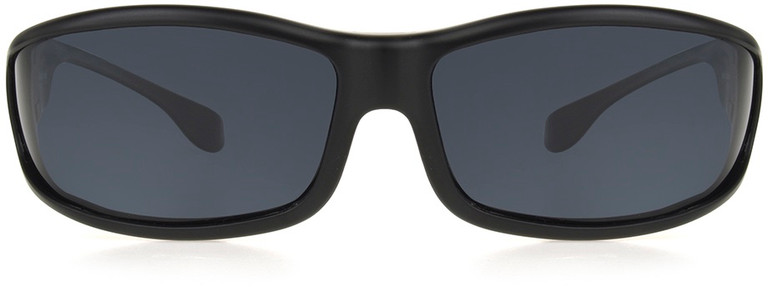 Foster Grant Men's Black Polarized Wrap Sunglasses LL10 