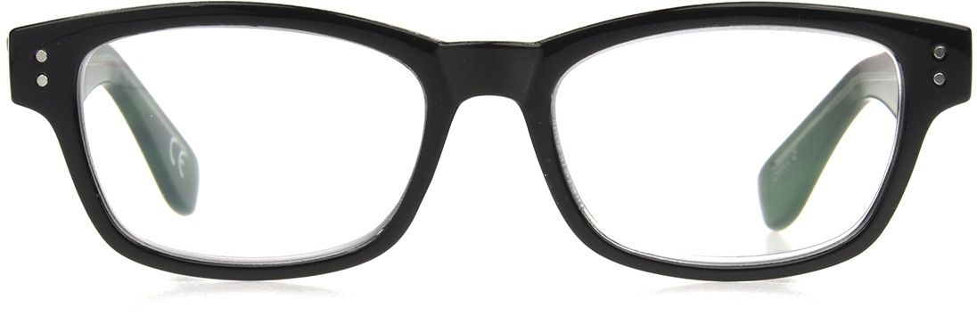 Unisex Rectangle Reading Glasses In Black By Foster Grant - Conan - +3.25