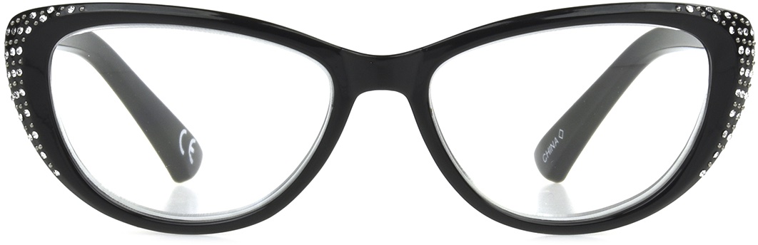 Women's Cat Eye Reading Glasses In Black By Foster Grant - Darla - +3.25