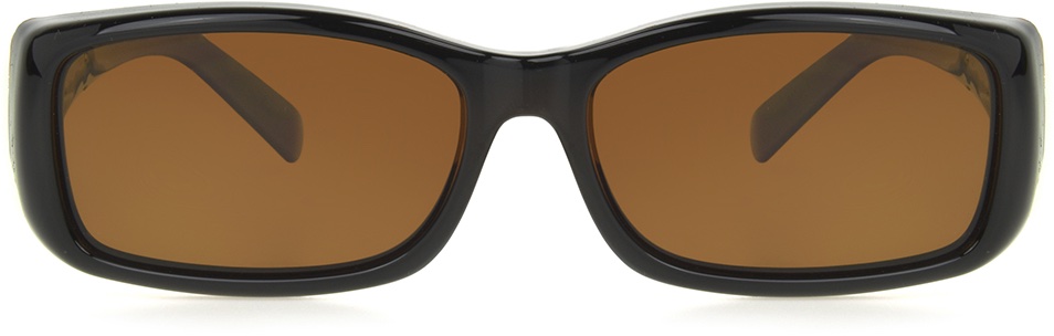 Women's Rectangle Sunglasses In Chocolate With Amber Lenses By Foster Grant - Freesia