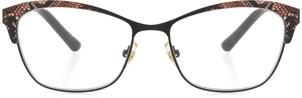 Women's Cat Eye Reading Glasses In Black And Taupe By Foster Grant - Laura - +3.00