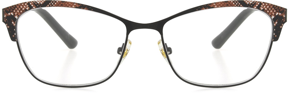 Women's Cat Eye Reading Glasses In Black And Taupe By Foster Grant - Laura - +1.25