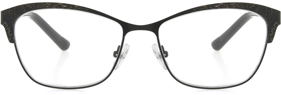 Women's Cat Eye Reading Glasses In Black And Gray By Foster Grant - Laura - +2.00