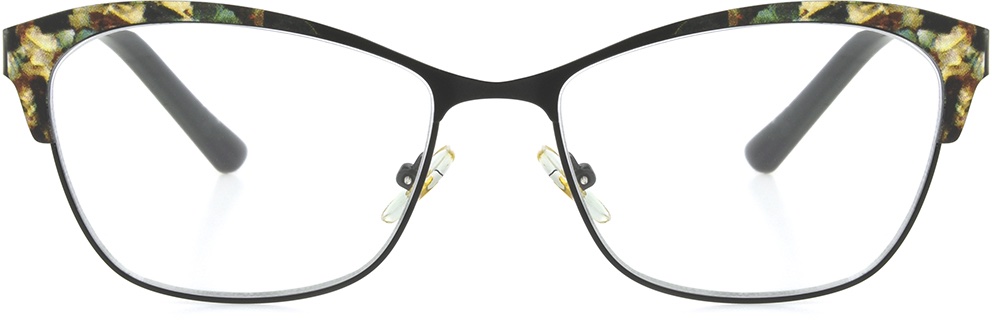 Women's Cat Eye Reading Glasses In Black And Brown By Foster Grant - Laura - +2.00