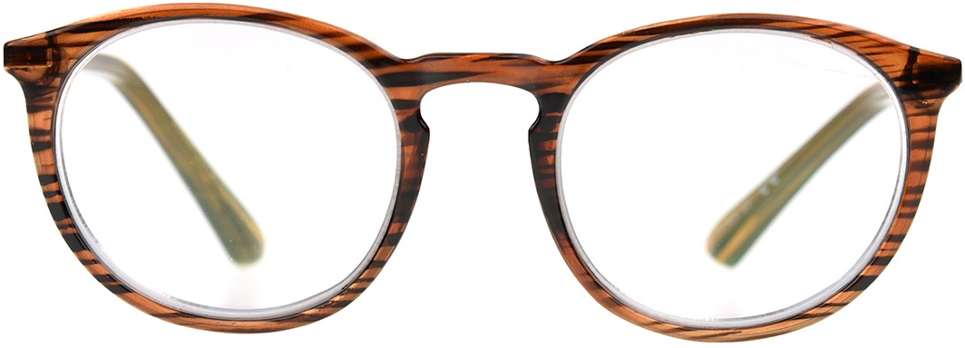 Unisex Round Reading Glasses In Brown By Foster Grant - McKay Brown - +3.25