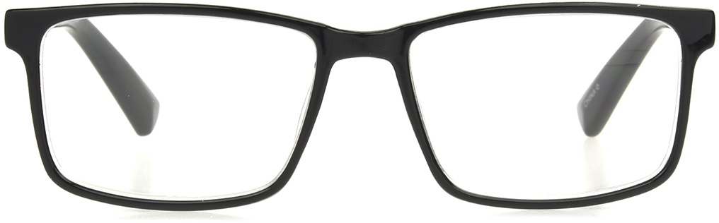 Men's Rectangle Reading Glasses In Black By Foster Grant - Ti-Tech Black - +3.25