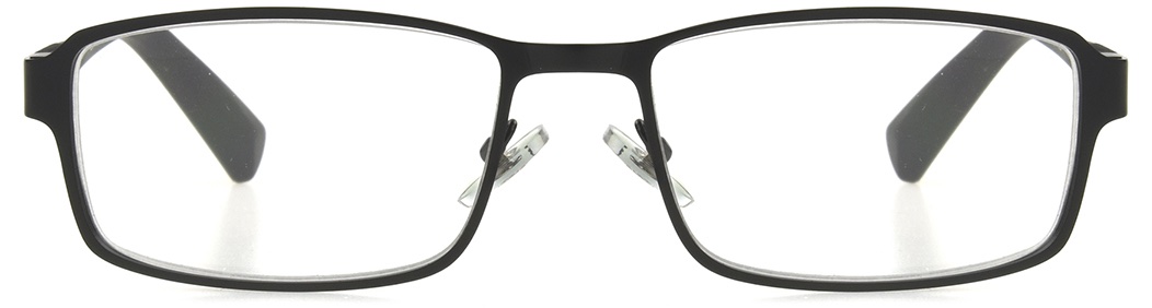 Men's Rectangle Reading Glasses In Gunmetal By Foster Grant - Ti-Tech Gunmetal - +3.00