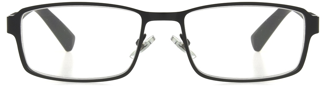 Men's Rectangle Reading Glasses In Gunmetal By Foster Grant - Ti-Tech Gunmetal - +1.50