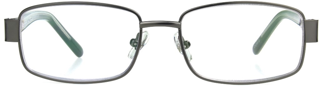 Men's Rectangle Reading Glasses In Gunmetal By Foster Grant - Wes - +2.00