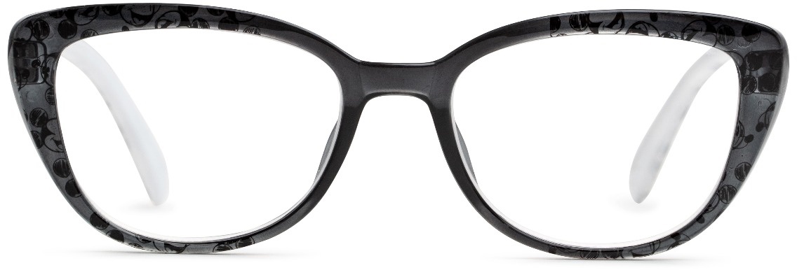 Women's Cat Eye Reading Glasses In Black By Foster Grant - Dreamer - +2.00