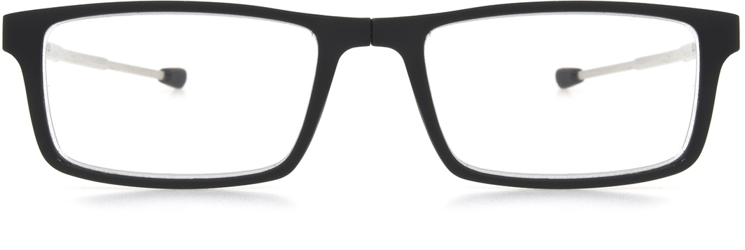Men's Rectangle Reading Glasses In Black By Foster Grant - Gino - +1.25