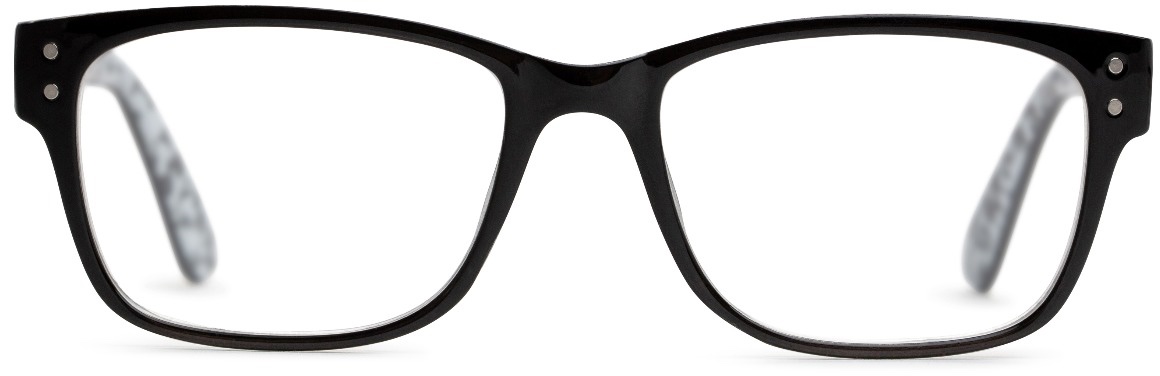 Unisex Square Reading Glasses In Black By Foster Grant - Iconic - +3.00