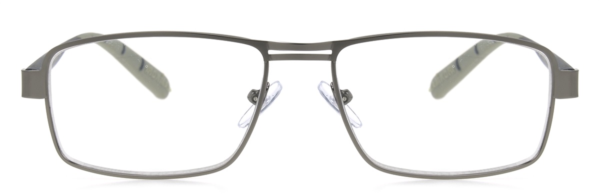 Men's Square Reading Glasses In Gunmetal By Foster Grant - IRONMAN® IM1004 - +3.25