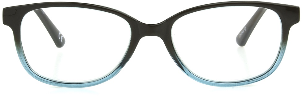 Women's Square Reading Glasses In Brown And Blue By Foster Grant - Alicia - +3.25