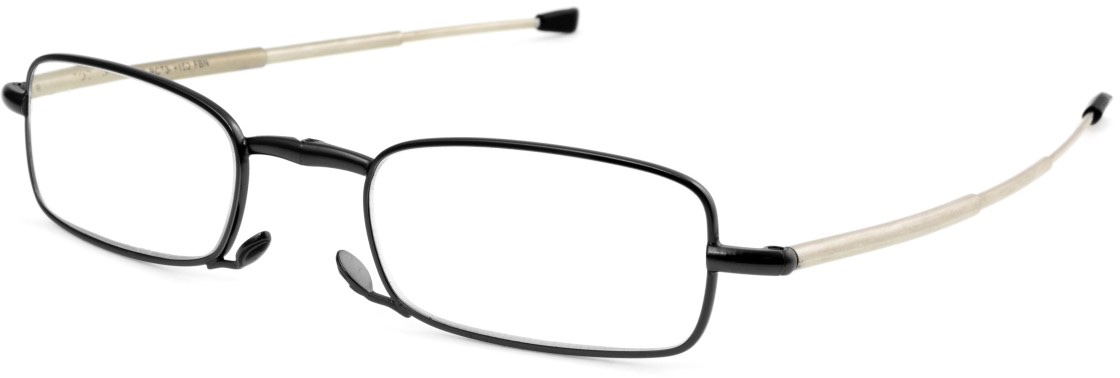 Men's Rectangle Reading Glasses In Black By Foster Grant - Gideon Black - +1.50