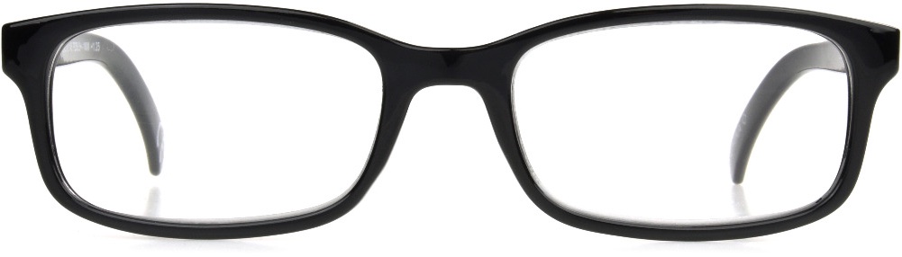 Men's Rectangle Reading Glasses In Black By Foster Grant - Boston - +2.00