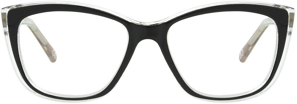 Women's Square Reading Glasses In Black Leopard By Foster Grant - Gloria - +1.75