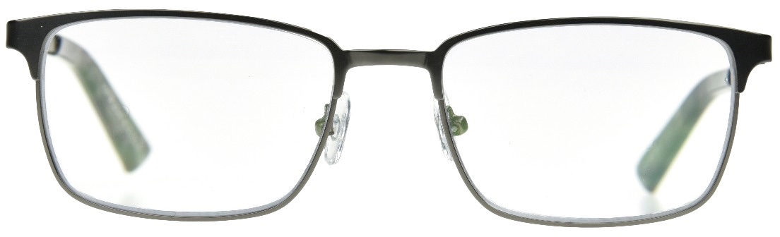Men's Rectangle Reading Glasses In Gunmetal By Foster Grant - Braydon - +2.00