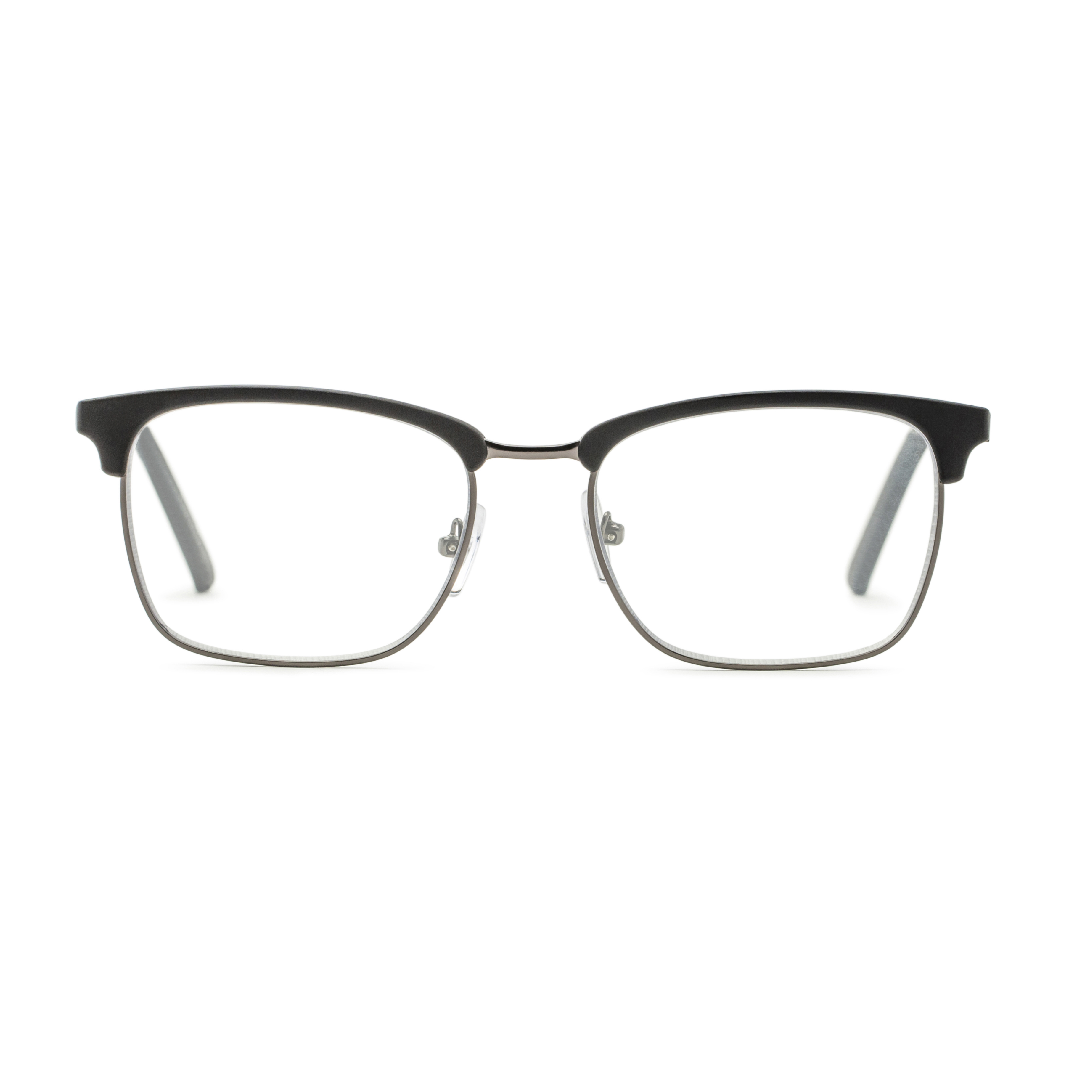 Men's Club Reading Glasses In Black By Foster Grant - Perkins Pop Of Power® Bifocal Style Readers - +2.75