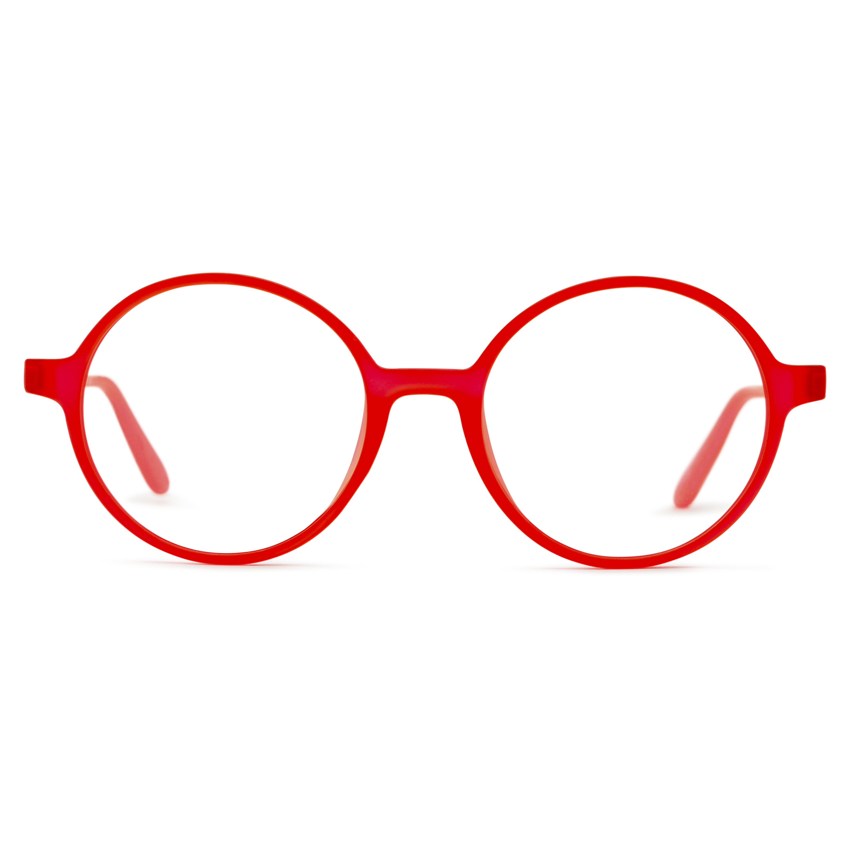 Women's Round Reading Glasses In Red By Foster Grant - Bartlett - +1.25