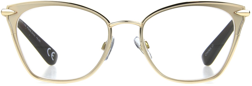 Women's Cat Eye Reading Glasses In Gold By Foster Grant - Skyler - +1.25