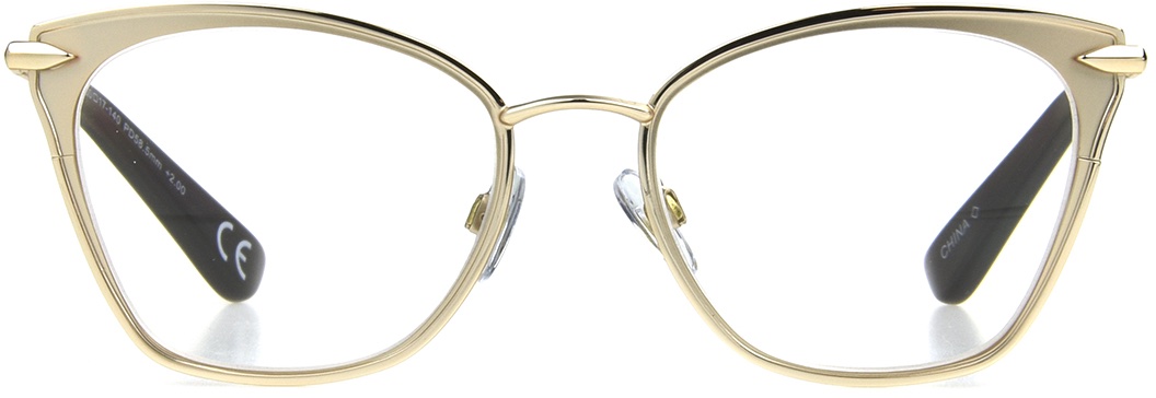 Women's Cat Eye Reading Glasses In Gold By Foster Grant - Skyler - +1.50