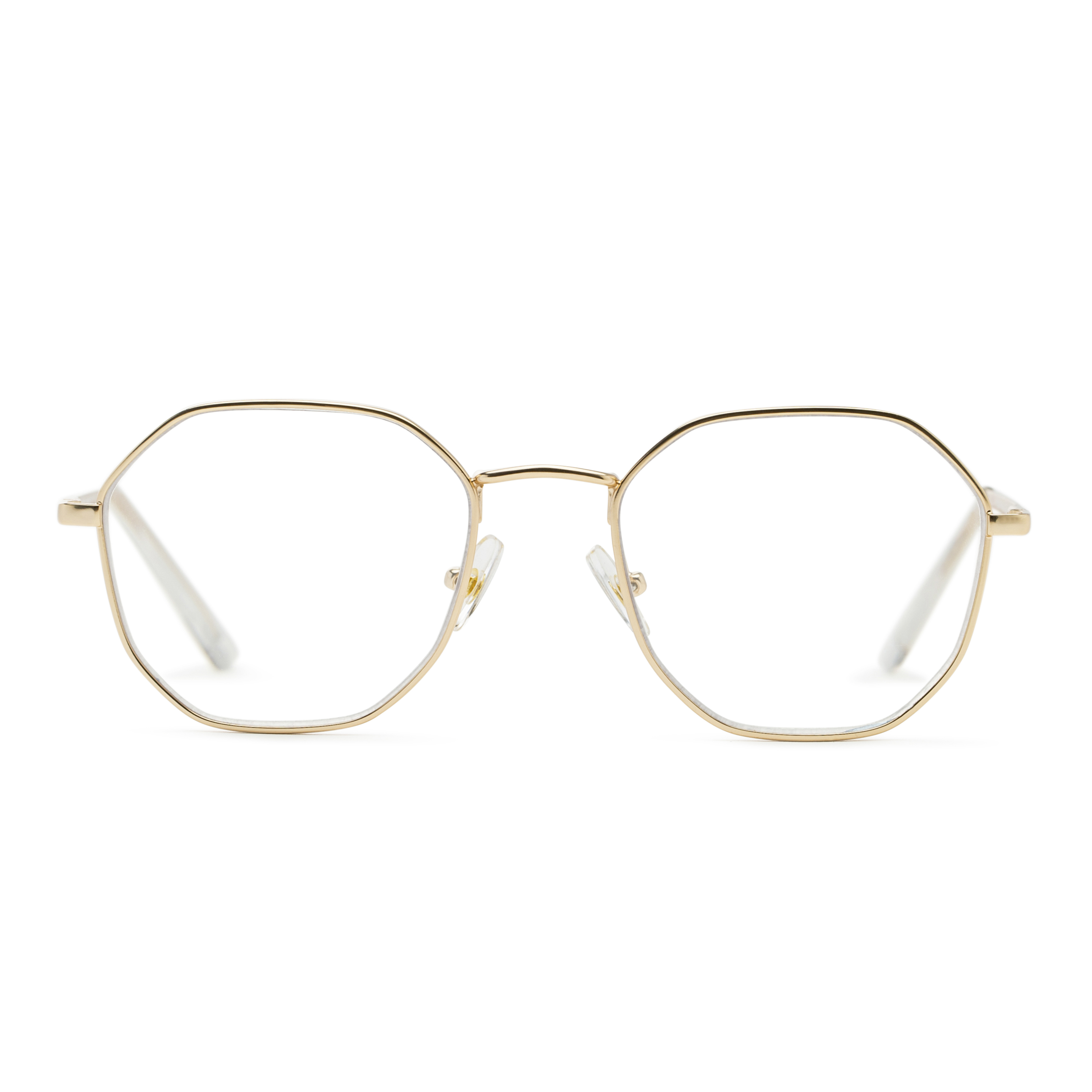 Women's Geometric Reading Glasses In Gold By Foster Grant - Cerritos - +3.00