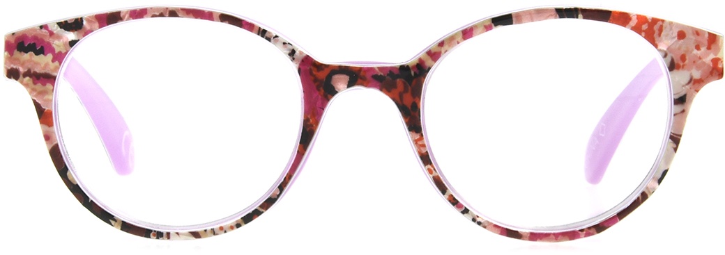Women's Round Reading Glasses In Pink By Foster Grant - Chiara - +3.00