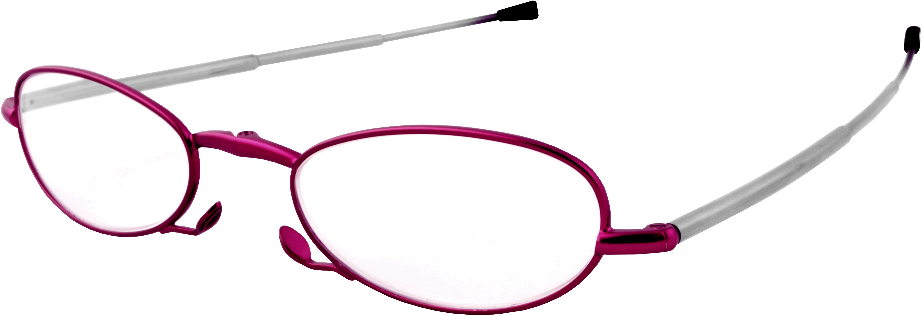 Women's Rectangle Reading Glasses In Pink By Foster Grant - Gideon Glimmer - +1.00