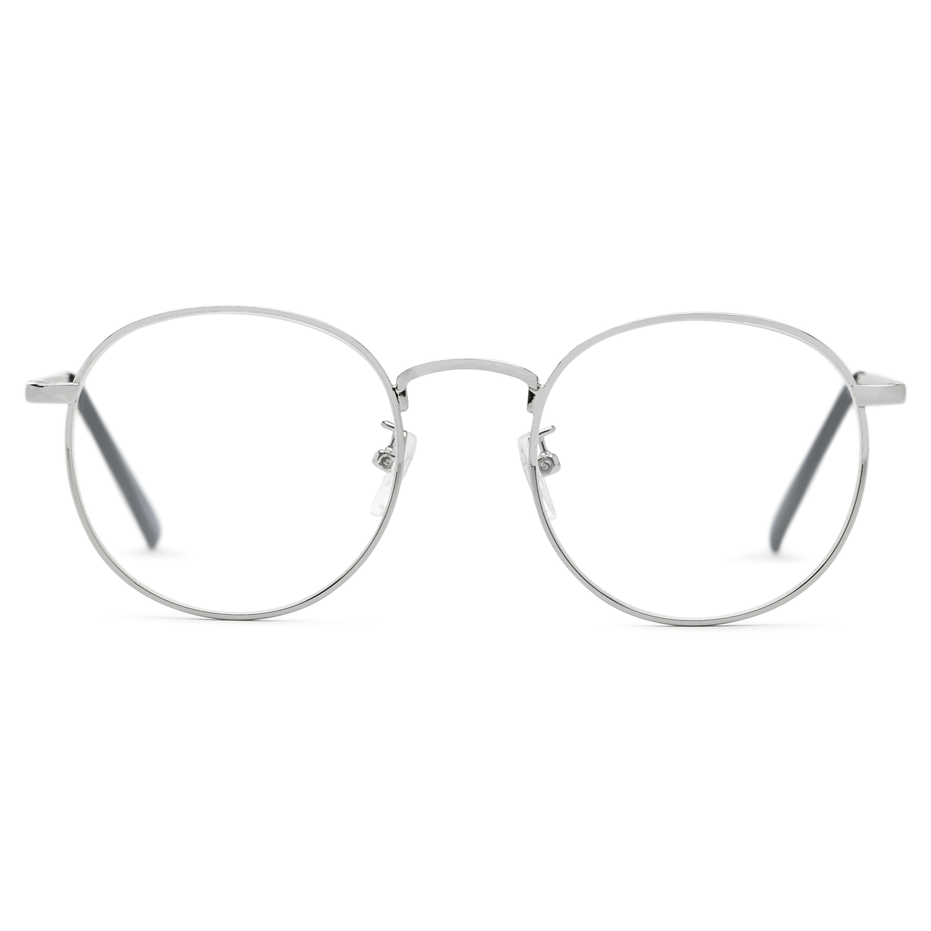 Men's Round Reading Glasses In Silver By Foster Grant - Rowland - +1.50
