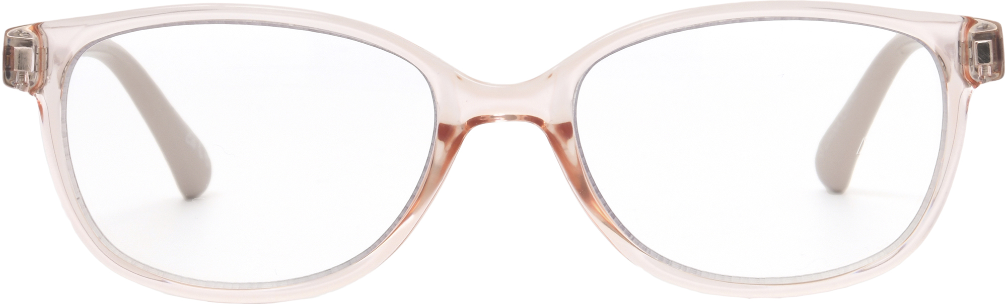 Women's Square Reading Glasses In Clear Rose By Foster Grant - Alicia - +1.25