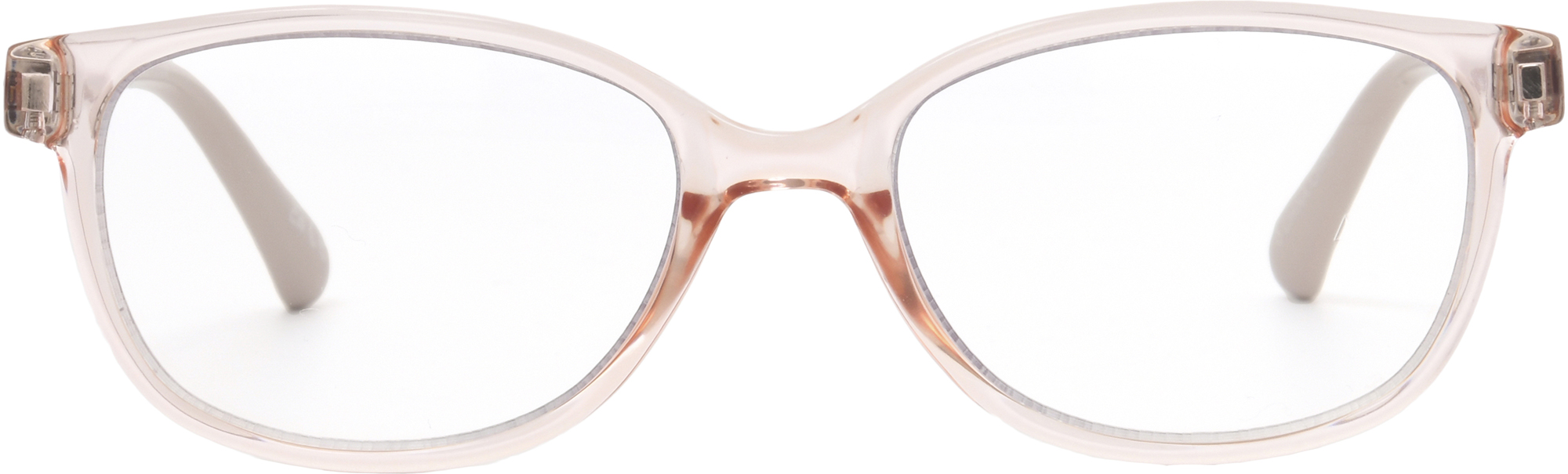 Women's Square Reading Glasses In Clear Rose By Foster Grant - Alicia - +1.50