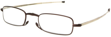 Unisex Rectangle Reading Glasses In Brown By Foster Grant - Gideon Brown - +3.25