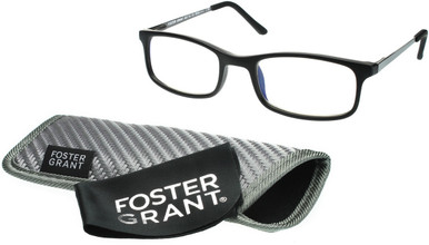 Unisex Rectangle Reading Glasses In Black By Foster Grant - Kramer E.Readers™ - +1.75