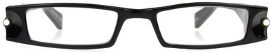 Unisex Rectangle Reading Glasses In Black By Foster Grant - Liberty Lighted - +3.25